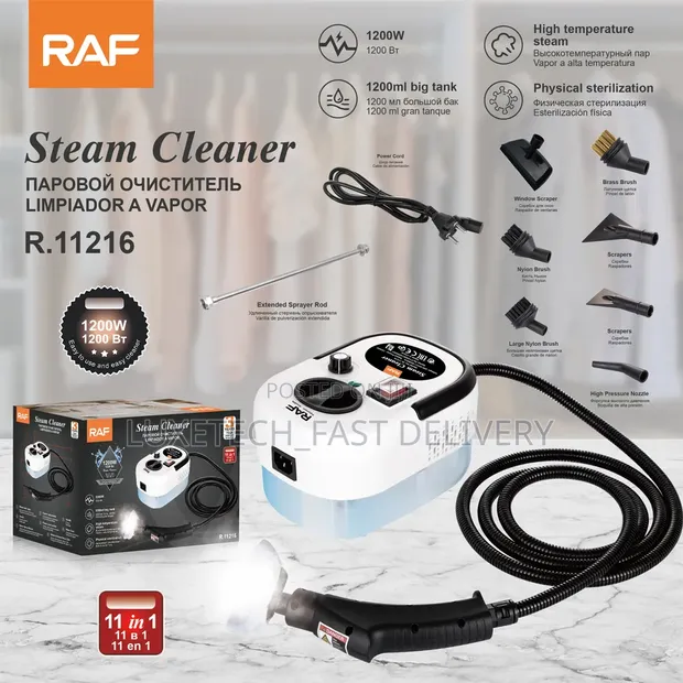 RAF 1200W 11-in-1 Multi-Surface Handheld Steam Cleaner - 1