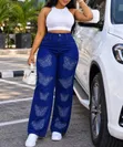 Stone Jeans - Wide Leg, High Rise - 4