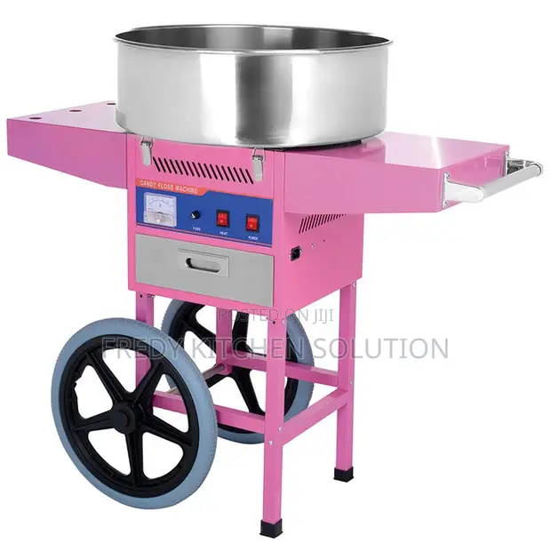 HEC-03C 73cm Candy Floss Machine with Cart - Commercial - 1