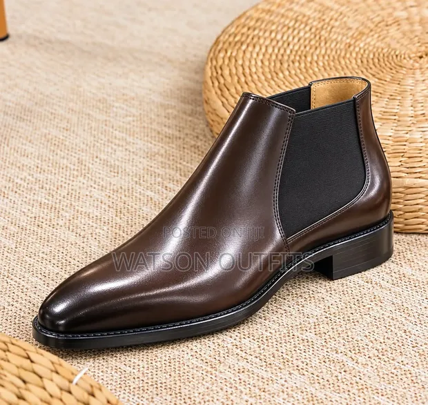 Men's Clarks Leather Mid-Cut Boots - Fashion Wear - 1