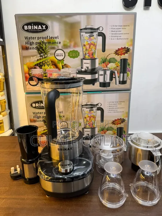 Brinax 6-in-1 Waterproof Blender 2.5L - 1