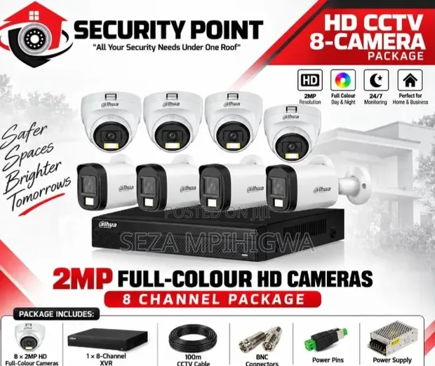 Dahua 8CH CCTV Camera System (Full Color Day/Night) - 1