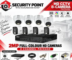 Mfumo wa CCTV Kamera 8 za Dahua (Rangi Mchana/Usiku)