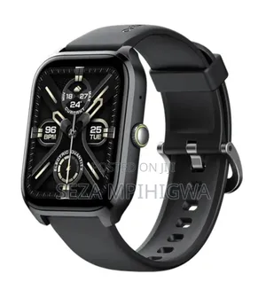Smartwatch (Simu za Bluetooth, Afya) - Nyeusi