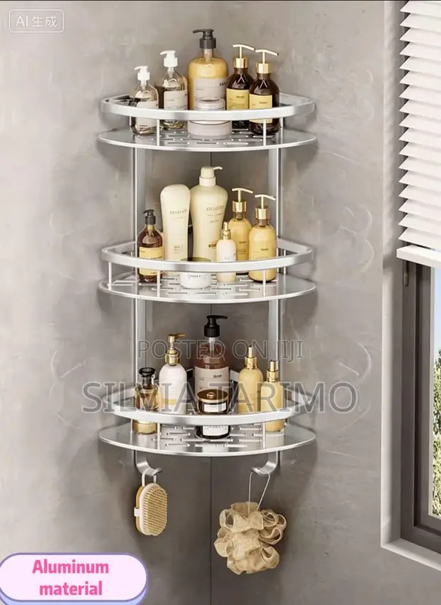 Rafu ya Pembeni ya Bafu ya Aluminium ya Nyingi 3 - 1