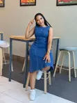 Women's Jeans Dress - Blue - 4