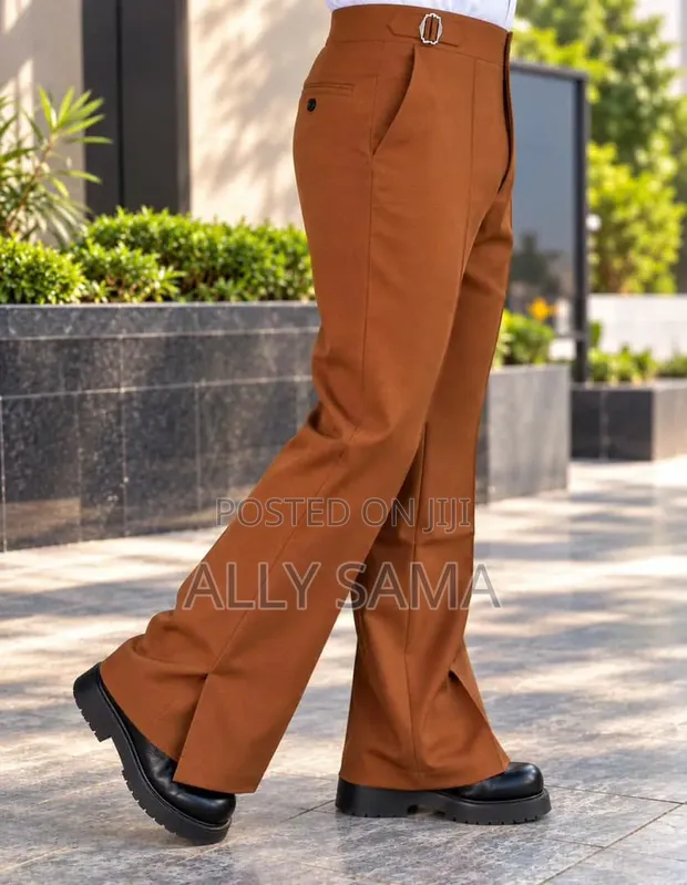 Suruali za Wanaume Brown Oversized - Mpya Kabisa - 1