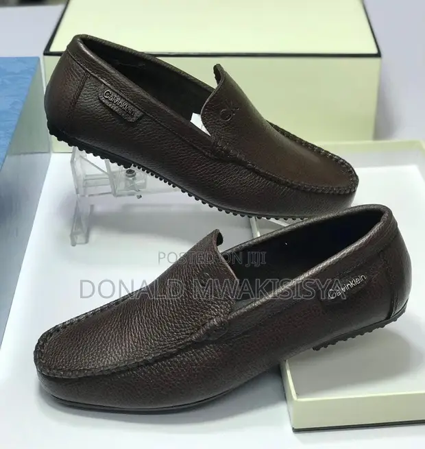 Calvin Klein CK Leather Driving Loafers - 1