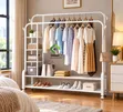 Heavy Double Pole Metal Clothes Rack (160x110x55cm) - 1