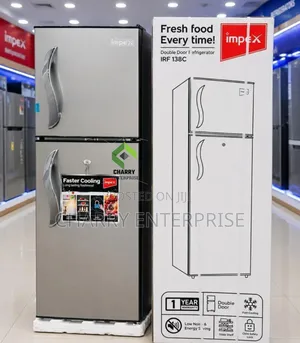 Impex Fridge Milango Miwili 138L Freezer Juu