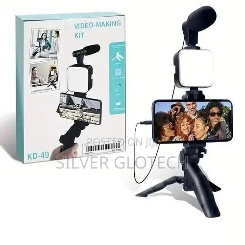 Kifaa cha Kutengeneza Video na Mic na Tripod Stand AY-49 - 1