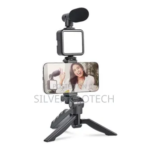 Kifaa cha Kutengeneza Video na Mic na Tripod Stand AY-49