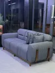 Sofa Set ya Kifahari - Seaters 3, 2, 1, 1 - Mbao za Mninga - 1