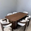 Meza ya Kisasa ya Kulia Chakula Watu Sita - Mbao ya Mninga - 1