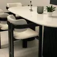 Meza ya Kisasa ya Kulia Chakula Watu Sita - Mbao ya Mninga - 2