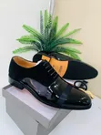 Men's Gucci Design Moccasins - Black Leather - 2