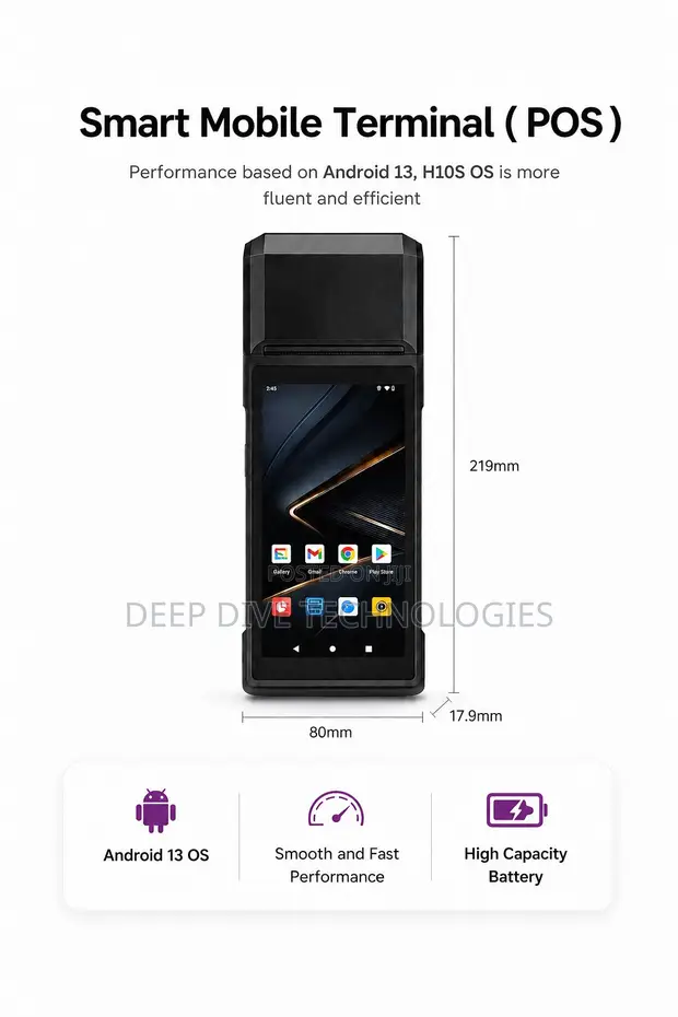 Smart Mobile POS Terminal - Android 13 na Printer - 1