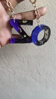Handmade Resin Letter Keychains - 3