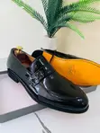 Men's J.M. Weston Black Patent Leather Loafers - 2