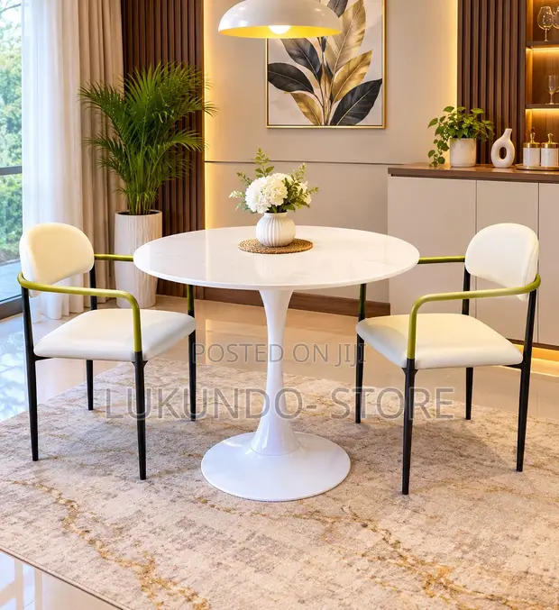 Marble Coffee Table with 2 Chairs - 1