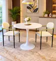 Marble Coffee Table with 2 Chairs - 1
