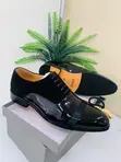 Men's Black Patent Leather & Suede Oxfords - Gucci - 1