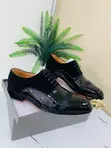 Men's Black Patent Leather & Suede Oxfords - Gucci - 3