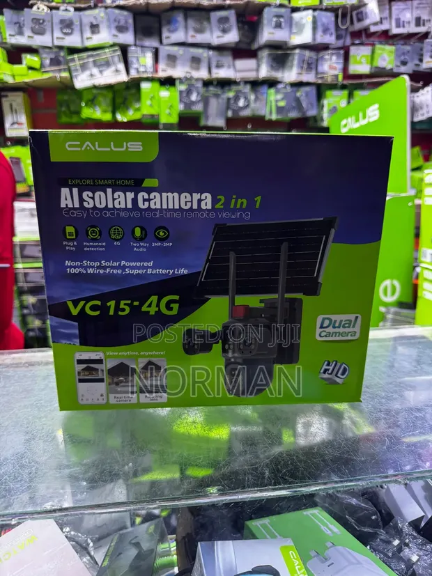 Calus Ai Solar Camera 2-in-1 HD Rotating Dual Lens - 1