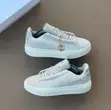 Perforated Suede Platform Sneakers - 1