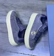 Perforated Suede Platform Sneakers - 5