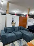 Modern L-Shaped Sofa with Fiber and Spring (4-Seater) - 1