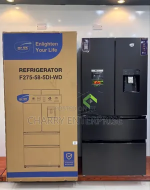 Mr. UK 558L French Door Refrigerator - Dark Inox, Energy Saving