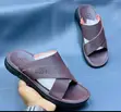 Huayi Cross Strap Leather Slippers - 1