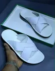 Huayi Cross Strap Leather Slippers - 2