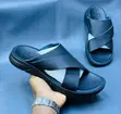 Huayi Cross Strap Leather Slippers - 3