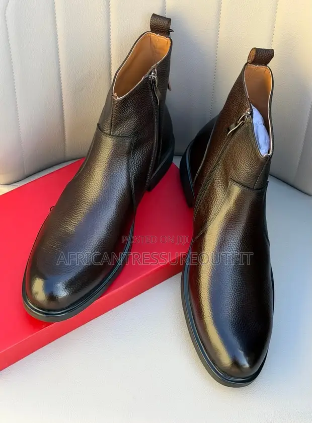 Clarks Black Dress Boots with Side Zipper - 1
