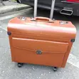 Cabin Bag Tan 4 Wheel Pilot Case Faux Leather - 1