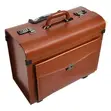 Cabin Bag Tan 4 Wheel Pilot Case Faux Leather - 2