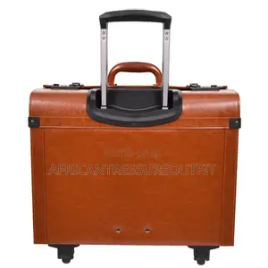 Cabin Bag Tan 4 Wheel Pilot Case Faux Leather