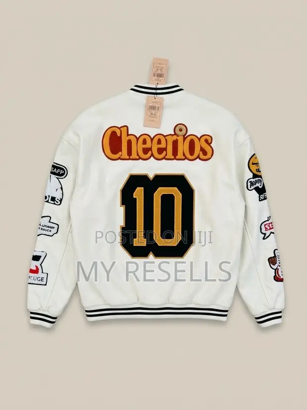 Racing-Style Bomber Jacket - Cheerios NASCAR Patches - 1