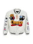 Racing-Style Bomber Jacket - Cheerios NASCAR Patches - 2
