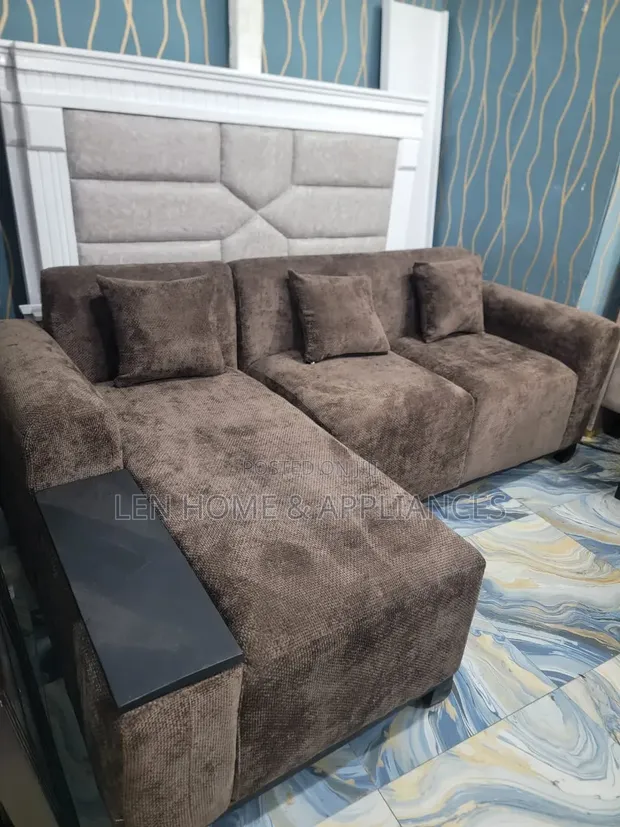 Luxury L-Shape Sofa - Chocolate - 1