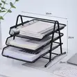 3-Tier Mesh Desktop Organizer - Office & Study Document Holder - 1