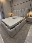 Sofa Bed Mpya - Kitambaa cha Derma Rangi ya Cream - 2
