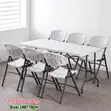 Folding Table & 6 Folding Chairs Set - 1