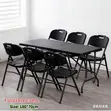 Folding Table & 6 Folding Chairs Set - 2