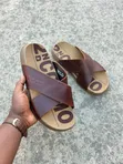 Men's Ecco Leather Sandals Brown - 1