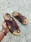 Men's Ecco Leather Sandals Brown - 2