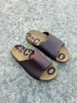 Men's Ecco Leather Sandals Brown - 3