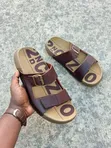 Men's Ecco Leather Sandals Brown - 4